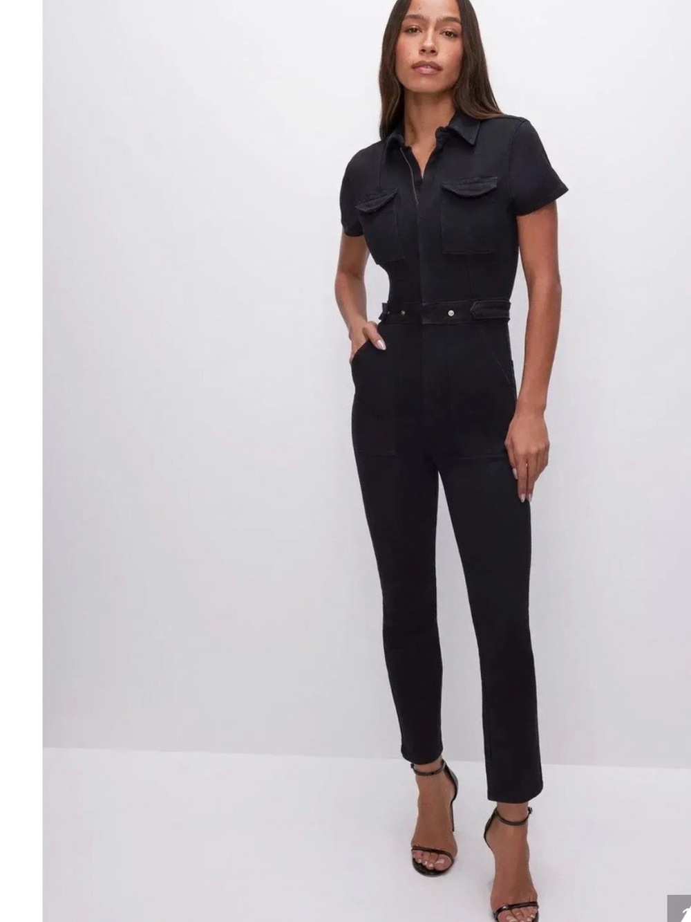 Good American Utility Jumpsuit - Black